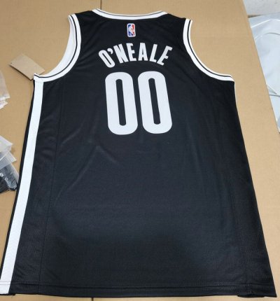 Maillot de Basket #00 O'neale Brooklyn Nets Noir 75th anniversary